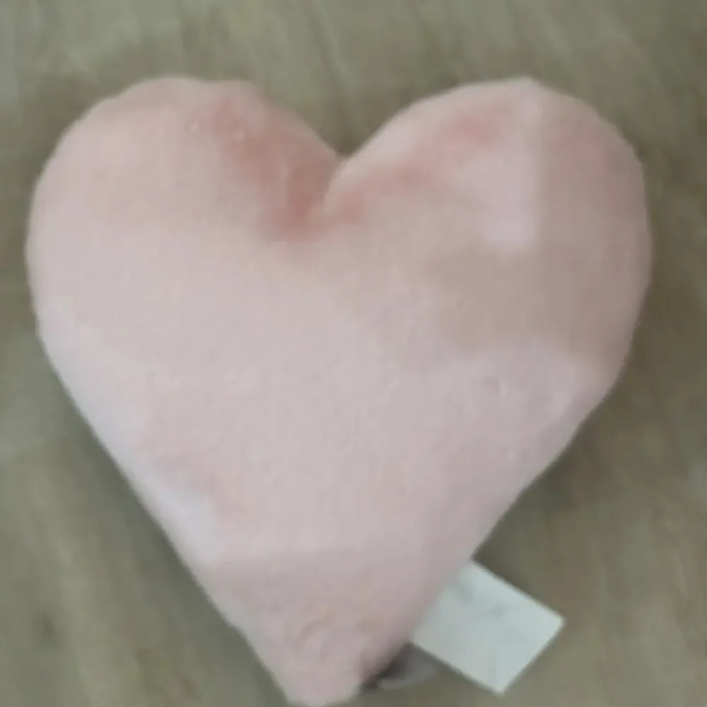 Cloud Castle pale pink furry heart pillow unicorn embroidered silver rainbow NWT